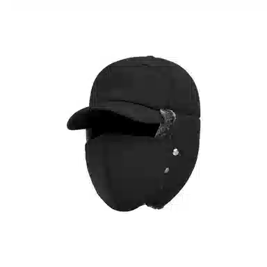 梦特娇 秋冬纯色小山刺绣口罩可拆卸户外骑车防寒护耳 涤纶 雷锋帽 男女同款情侣款