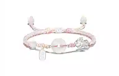 中国珠宝 招财平安扣手绳 新中式国潮转运纳福吞金兽优雅精致简约日常手工编织貔貅手饰 玉髓 手链 男女同款情侣款