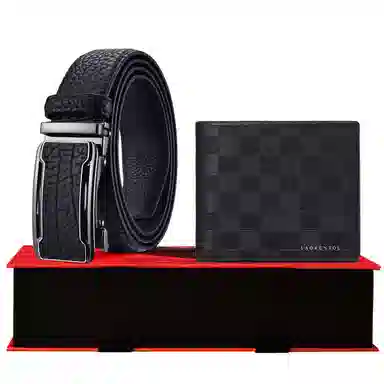 老人头 质感耐用 牛皮 组合装 男款 黑色