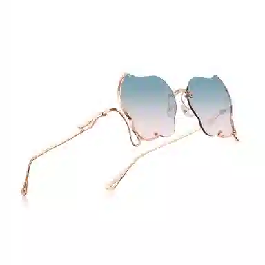 老凤祥 《花语》系列艺术-梅花 β钛 不规则形 太阳眼镜 女款