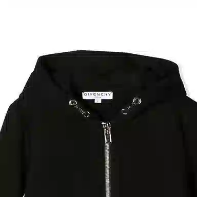 Givenchy Side Logo Zip Hoodie Black