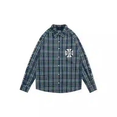 False Perception Cross Logo Long Sleeve Shirt