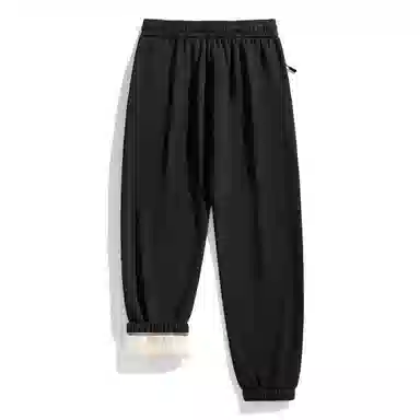 星际者 宽松厚款束脚舒适亲肤柔软百搭抽绳高街加绒针织运动裤 男女同款