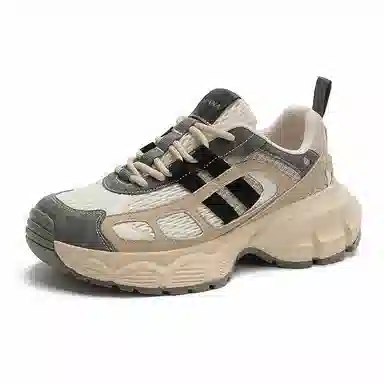 华耐 舒适厚底百搭通勤潮流 减震透气轻便增高 低帮 老爹鞋 女款