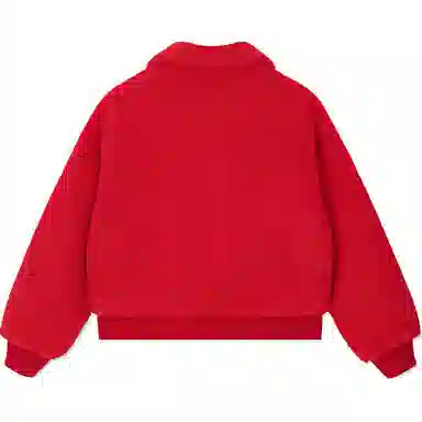 Lacoste SS25 Crocodile Embroidered Fleece Jacket Red