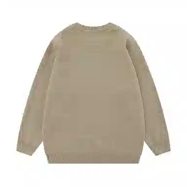 水中花 蝴蝶提花长袖舒适圆领针织衫 女款