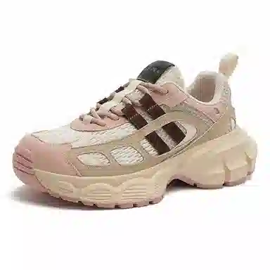 华耐 舒适厚底百搭通勤潮流 减震透气轻便增高 低帮 老爹鞋 女款