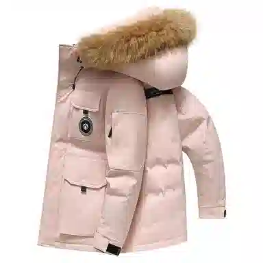 鸭鸭 蓝钻系列 中青年时尚韩版休闲百搭连帽宽松户外运动防寒保暖中长款羽绒服 男女同款