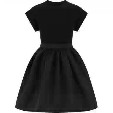 Alexander McQueen Hybrid Mini Dress In Black
