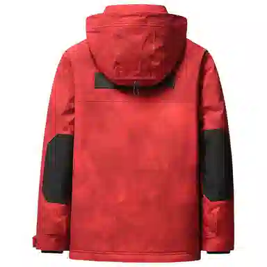 鸭鸭 中长款加厚连帽户外羽绒服 男款