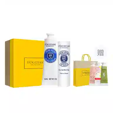 欧舒丹 手唇套装樱花乳木果玫瑰之心护手霜唇膏香氛礼盒 滋润保湿防干裂