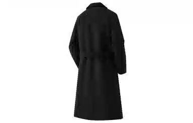 大卫贝肯 简约复古纯色基础长款宽松休闲百搭舒适韩系日常款保暖大衣 男女同款 紫色