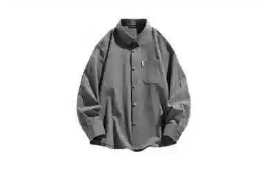 日系文艺简约多巴胺口袋款外套休闲简约宽松通勤打底长袖衬衫 男女同款