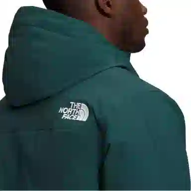 The North Face Logo Embroidered Hoodie Jacket Green