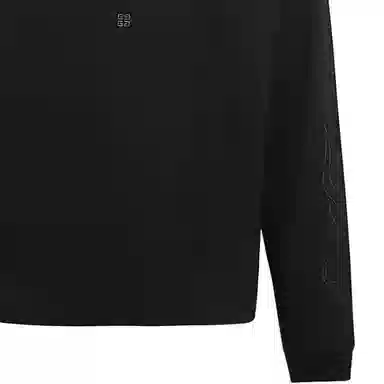 Givenchy SS24 Logo Flame Print Long Sleeve T-Shirt Black