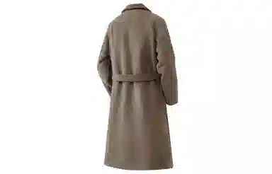 大卫贝肯 简约复古纯色基础长款宽松休闲百搭舒适韩系日常款保暖大衣 男女同款 紫色