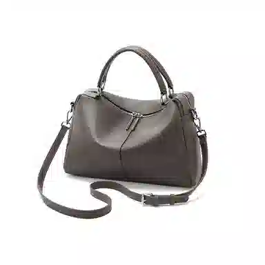 老人头 休闲百搭通勤 牛皮拼合成革 手提包 女款 多色