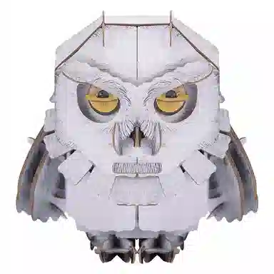 博物文创 天空系列雪鸮 猫头鹰 拼装模型