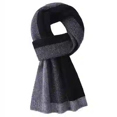 【赠长辈】 浪莎 纯羊毛男女士情侣围巾冬季加厚保暖高档百搭格子羊绒围脖 礼盒装 绒线围巾 男女同款情侣款