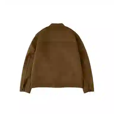 我是大卫 美拉德立领仿麂皮绒重磅复古港风痞帅拉链工装夹克外套 男女同款