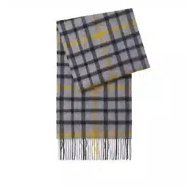 【精选羊毛】 浪莎 冬季英伦风格子保暖防寒百搭加厚保暖围脖 盒装 绒线围巾 男女同款情侣款