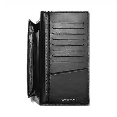 COWEC YCAKI Large Synthetic Leather Wallet Black