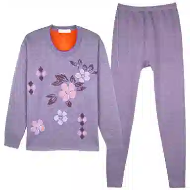 兰缪 圆领抗寒锁温耐磨舒适透气亲肤柔软保暖套装 女款