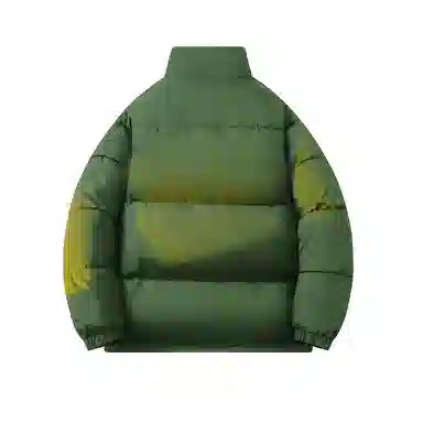 鸭鸭 简约字母印花宽松休闲时尚百搭舒适柔软立领面包羽绒服 男女同款