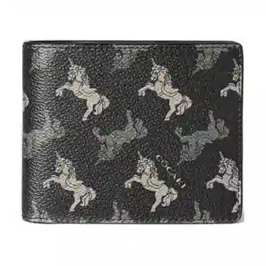 COWEC YCAKI Large Synthetic Leather Wallet Black