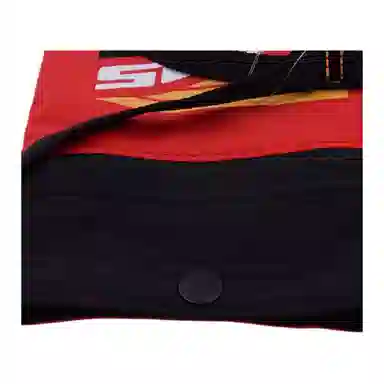 Vans Letter Print Crossbody Bag Red Black