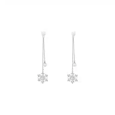 芒果饰品 珍珠流苏长款气质 锆石 耳环 女款