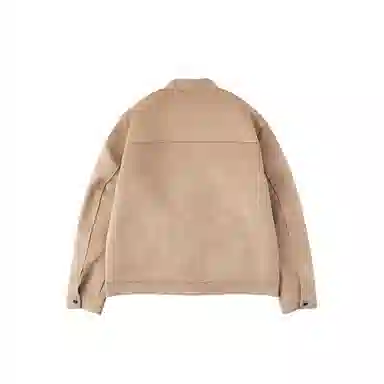 我是大卫 美拉德立领仿麂皮绒重磅复古港风痞帅拉链工装夹克外套 男女同款