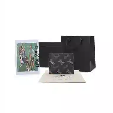 COWEC YCAKI Large Synthetic Leather Wallet Black