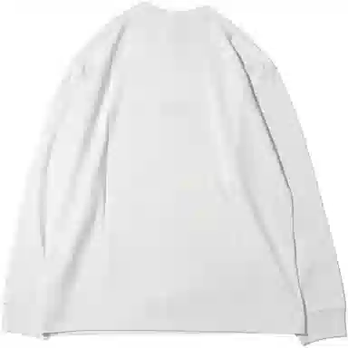 Nike Logo Print Crewneck Long Sleeve Tee White