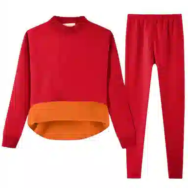 兰缪 圆领抗寒锁温耐磨舒适透气亲肤柔软保暖套装 女款