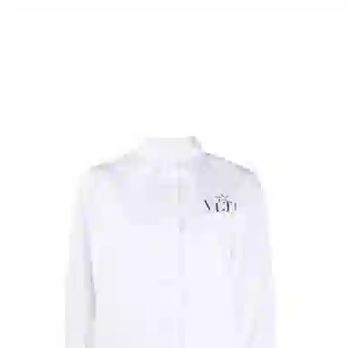 Valentino Logo Cotton Shirt White