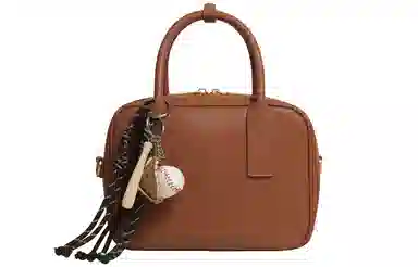 妙迪 秋冬复古时尚保龄球包波士顿枕头包 植鞣头层牛皮 单肩斜挎手提包 中号 女款 琥珀棕