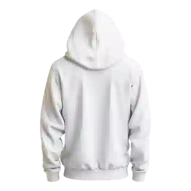 腾讯视频草场地 保暖涂鸦字母印花连帽宽松落肩套头长袖卫衣 男女同款 白色