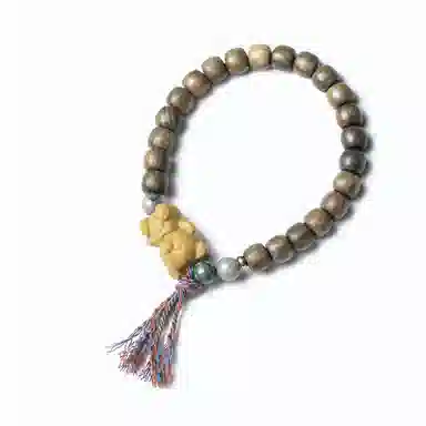 書卓 新中式复古潮流风 生日礼 招财进宝盘玩 行走的香水#好运 绿檀 手串 男女同款情侣款