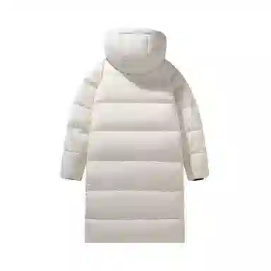 鸭鸭 青少年基础款加厚连帽保暖舒适柔软御寒学生党好物连帽宽松休闲时尚百搭中长外套羽绒服 男女同款