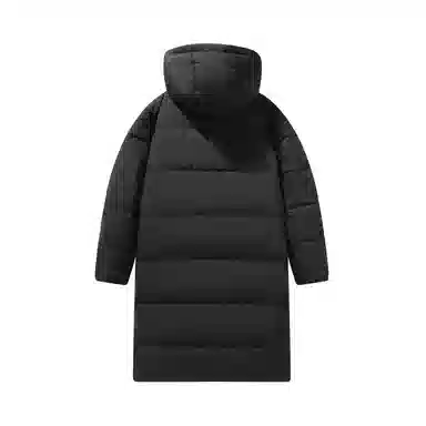 鸭鸭 青少年基础款加厚连帽保暖舒适柔软御寒学生党好物连帽宽松休闲时尚百搭中长外套羽绒服 男女同款