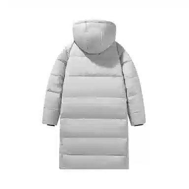 鸭鸭 青少年基础款加厚连帽保暖舒适柔软御寒学生党好物连帽宽松休闲时尚百搭中长外套羽绒服 男女同款