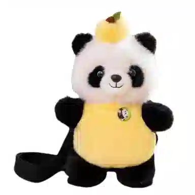 哆哆购 背包熊猫斜挎包 可爱单肩包 玩偶周边