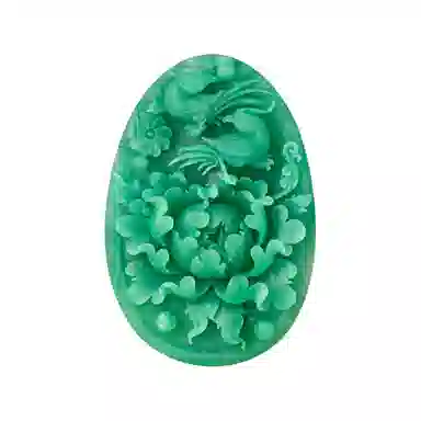 玉说 国风花鸟牌牡丹花绶带鸟富贵平安 独山玉 吊坠 男女同款情侣款