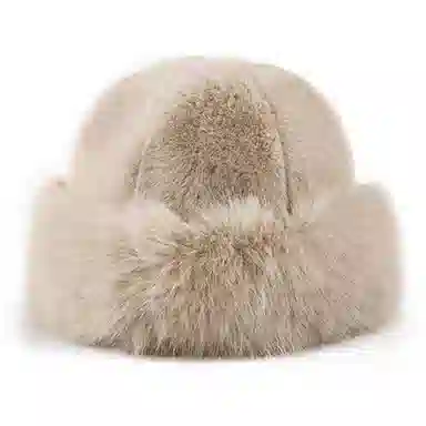 浪莎 外贸日系毛茸茸加绒保暖防寒大头围加厚显脸小 聚酯纤维 盆帽 女款