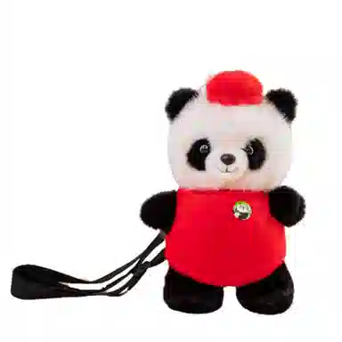 哆哆购 背包熊猫斜挎包 可爱单肩包 玩偶周边
