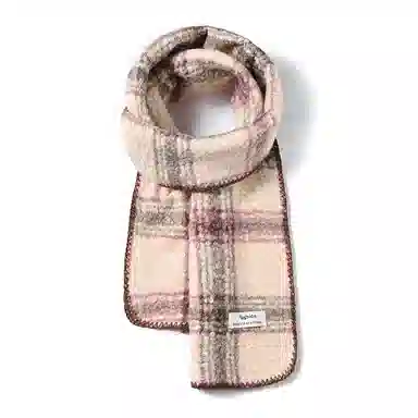 啄木鸟 撞色格子高级感保暖韩系复古加厚 绒线围巾 男女同款情侣款