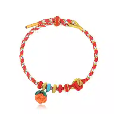 潮宏基 编织配绳 缤纷 编绳 手链 女款