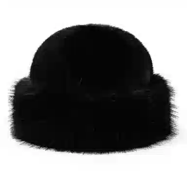 浪莎 外贸日系毛茸茸加绒保暖防寒大头围加厚显脸小 聚酯纤维 盆帽 女款