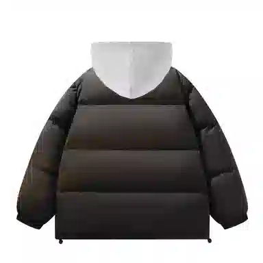 快鱼 美式高街涂鸦创意流体字母通勤宽松百搭羽绒服 男女同款